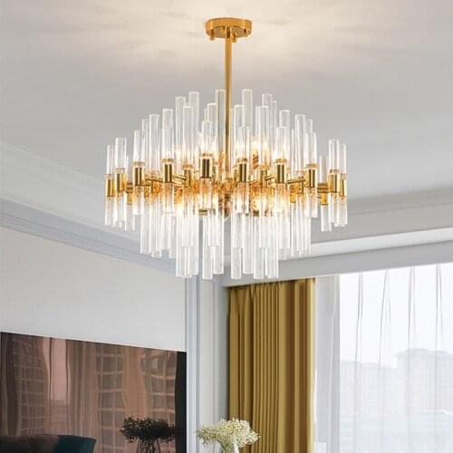 Modern minimalist living room lamp stylish atmospheric glass Chandelier Creativity design Bedroom lights Restaurant lights