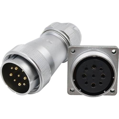 WF40 TE+Z Industrial M40 Male & Female Circular Aviation Socket Plug Wire Panel Connector Waterproof Adapter 5 9 15 26 31 Pin