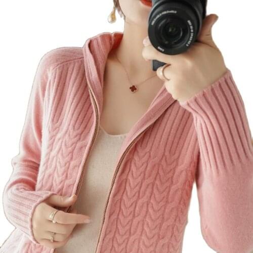 Womens Knitted Cardigan Jacket 2021 New Stand Coller Casual Zipper Sweater Coat Loose Twisted Flowers Thin Sweaters Cardigans