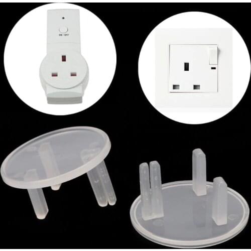 10 Pcs UK Power Socket Cover Plugs Baby Electric Sockets Outlet Plug Kids Electrical Safety Protector Sockets Protection