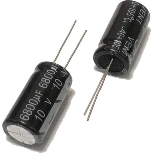 10V6800uf volume 13x25mm aluminum electrolytic capacitor 10PCS