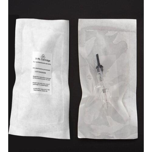 TOP 600D-G Permanent Makeup Needles 3rl Cartridge Eyebrow Lips Tattoo Needle For Permanent Makeup Machine 100pcs