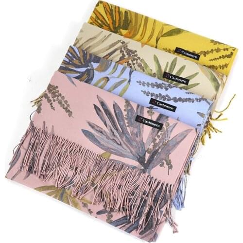 2020 luxury brand cashmere women scarf printed winter warm shawl and wraps pashmina bandana long thicken blanket female foulard