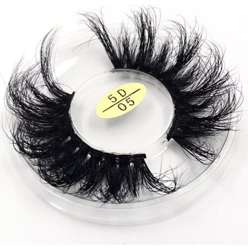 25mm 5D 04 Long Real Fluffy Mink Lashes Natural False Eyelashes Dramatic Fluffy Soft Wispy Volume Cross 3D Lashes MaKeup