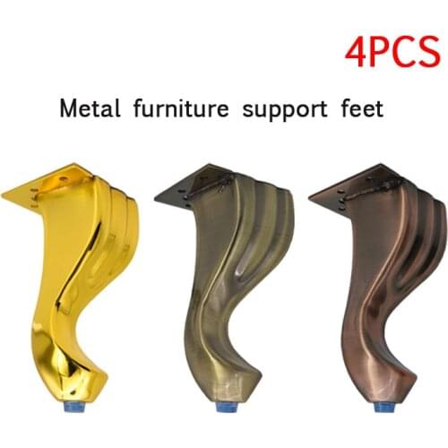 4Pcs Anti Vibration Support Brass Chrome Furniture Cabinet Convertible Sofa Leg Fittings For Furniture Part Stand Assembly Metal