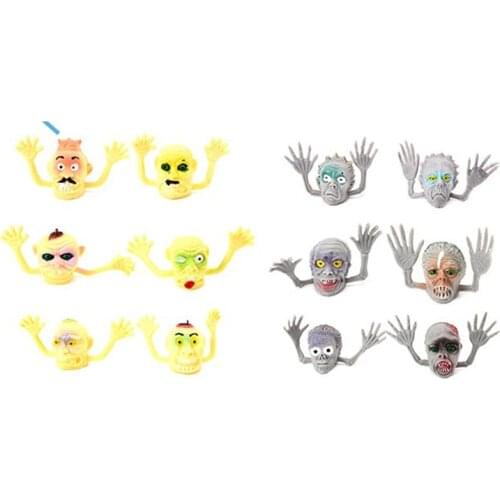 6pcs/set Halloween Party Supplies Ghosts Monsters Puppets Play Dolls Toys Fingers Gifts Halloween Decorations For Party
