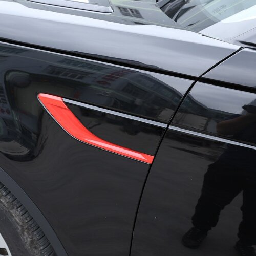 Car ABS Red Black Side Air Fender Vent Trim for Land Rover Discovery 5 LR5 2017 2018 L462 Auto Accessories Replacement Parts