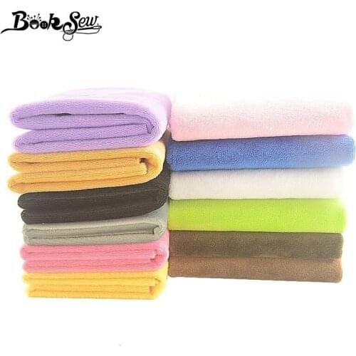 Booksew 50x170cm Soft Plush Solid Colors Fabric Brushed Velboa Velvet DIY Patchwork Sewing Material Felt Flannel Cloth Tecido
