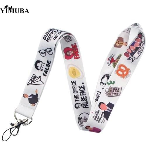 YIMUBA The Office TV Show Fun Printed Neck Lanyard Keychain Mobile Phone Hang Rope ID Card Pass Name Badge Holder Webbing Straps