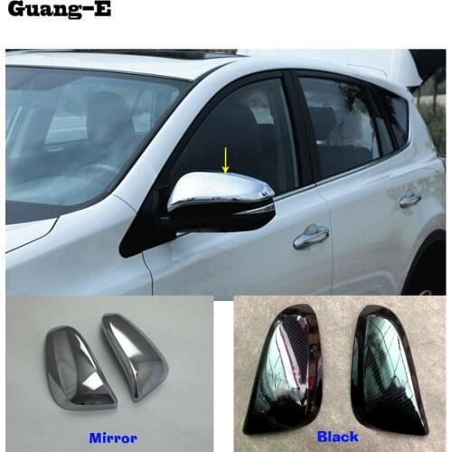 For Toyota RAV4 2016 2017 2018 Car ABS Chrome Decoration Stick Rear View Rearview Side Glass Mirror Cap Trim Molding Garnish