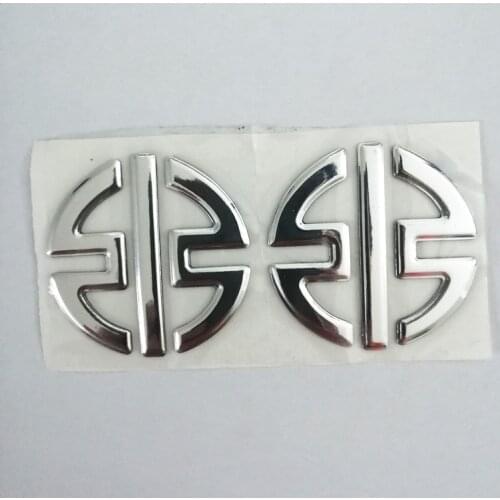 Emblems Stickers Decals 3D Reflective Motorcycle Logos for KAWASAKI H2 NINJA H2R Silver Color