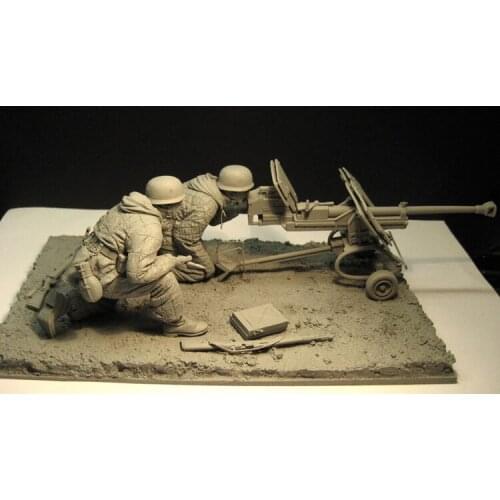 1/16 resin figure soldier model set World War II Eastern War Fortress soldier gk hand to do white mold 134