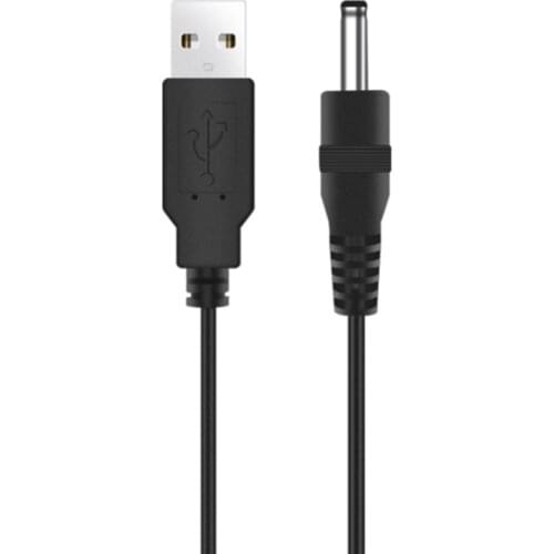 H7JA Soft and Fold-resistant 3.5x1.35 Mm DC USB to DC 3.5 Power Cord PVC Charging Cable with Round Plug Small Speakers