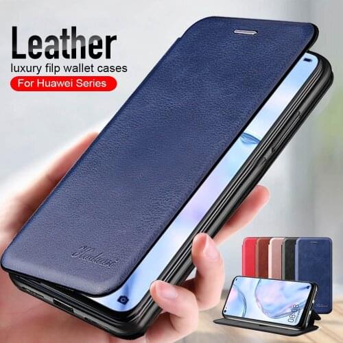 Book Style Magnetic Stand Flip Leather Cover Case For huawei honor 10 lite 9 light 10i 9x 9a 9c 9s 20 nova 5T p30 p20 p40 pro
