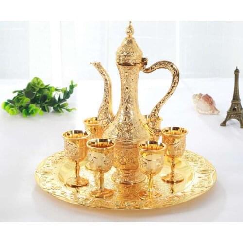 Rose wine creative liquor set wine European metal wine dispenser gift ornaments home bars shot glasses set