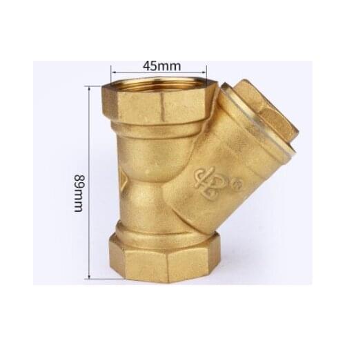 DN40 1.5 inch 45mm brass Y strainer heating Mesh ball valve Pipe filter valve air conditioning valve Y filter