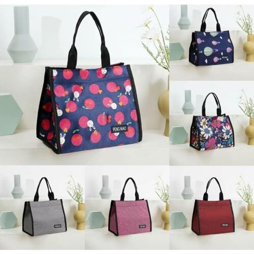 Cute Men Women Ladies Kids Portable Insulated Lunch Bag Box Picnic Tote Cooler Print Zipper Food Bags Preservation Tote Bag