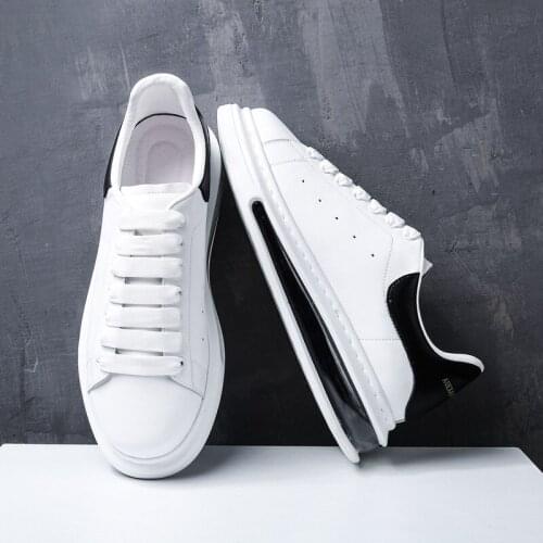 2021 Men&Women Leather SKateboard Shoes Air Cushioning Sneaker New Sport Shoes for Women Height Increase off white Footwear
