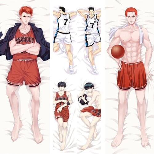Anime SLAM DUNK characters Hanamichi Sakuragi Rukawa Kaede Sendoh Akira Dakimakura throw pillow cover Hugging Body pillowcase