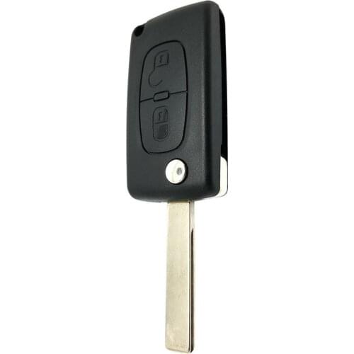 Low price 2-Button Folding Housing Car Key Protective Case For Peugeot 207 307 407 308 Car Modification Accessories dropshipping