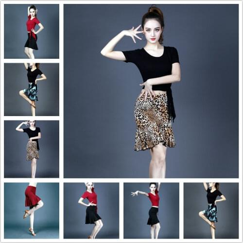 New Latin Dance Skirt Female Adult 2020 New Professional Skirt Short Skirt Modern National Standard Gymnastic Clothing