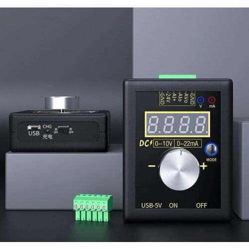 P82C Rechargeable Portable Analog Signal Generator 0-5V 0-10V 0-20mA 4-20mA Adjustable Voltage Current Simulator Calibrator