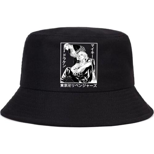 Anime Tokyo Revengers Summer Hat Mikey Draken Graphic Women Men Panama Bucket hat The Design Flat Visor Harajuku Fisherman Hat