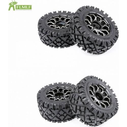 All Terrain Front or Rear Tire with Metal Wheels Hub Fit for 1/5 HPI ROFUN ROVAN KM BAJA 5B Ss RC CAR Toys PARTS