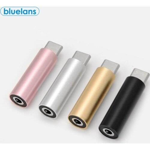 Type-C To 3.5mm Jack Converter Earphone Audio Adapter Round Aluminum Alloy Suitable For Type-C Interface Smart Phones