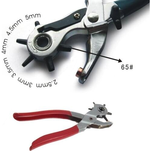 9'' Punch Plier Hole Punching Machine Round Hole Perforator Tool Make Hole Puncher for Watchband Cards Leather Belt
