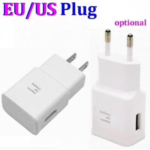 Fast Wall Charger Adaptive Fast Charger For Samsung S6 S7 edge S8 Plus Adaptive Fast Charging Wholesale 100pcs/Lot