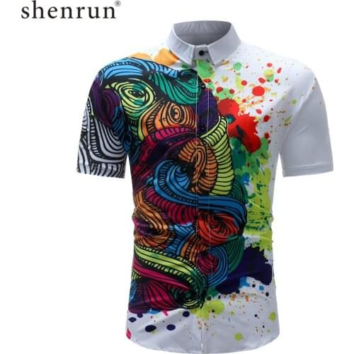 Shenrun Men's T-shirts With Print