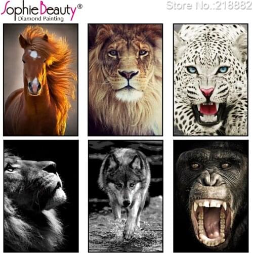 Sophie Beauty diy diamond painting cross stitch rhinestones crystal embroidery mosaic animals horse needlework decor craft art