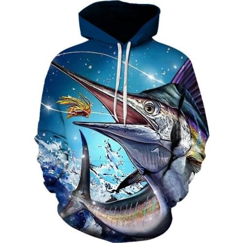 3D Printed Fishing Clothing Hooded Sweater Jacket with hat Outdoor Cycling Sport Sweatshirt Tshirt Bass Trout Fishing Clothes
