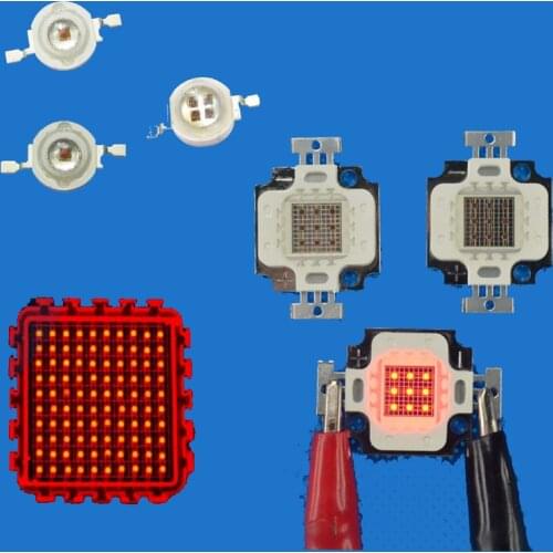 LED Chip Diodes Light 660nm Deep Red Grow Light 660 nm 1W 3W 5W 10W 20W 30W 50W 100W For Plant Growing Tank Aquarium