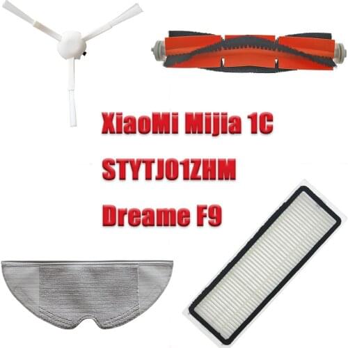 Mop Rags Hepa Filter Main Side Brush for XiaoMi Mijia 1C STYTJ01ZHM Dreame F9 Robot Vacuum Cleaner Mop Cloth Accessories