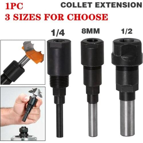 1pc 1/4" 8mm 1/2" Shank Engraving Machine Extension Rod 90mm Router Bit Collet Chuck Holder Woodworking Tools Cheap Price