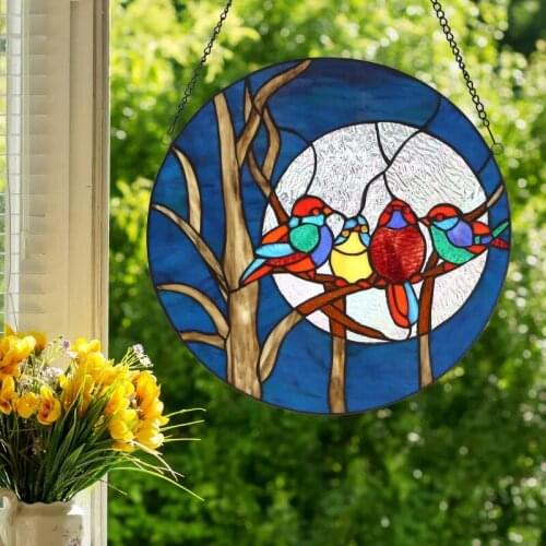 Home Decoration Stained Window Hangings Acrylic Wall Hang Birds Decor Room Accessories Scandinavian Decor Mothers Day Gift