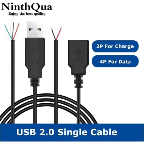 1pcs 30cm Power Supply Cable 2 Pin USB 2.0 A Female male 4 pin wire Jack Charger charging Cord Extension Connector DIY 5V line