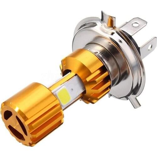 1 X LED H4 Headlight Bulb H4 Motorcycle 10W LED 3 COB Motorcycle Headlight Bulb 500LM Hi/Lo Beam Light