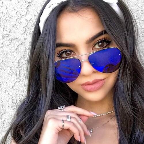 2020 vintage pilot mirror Women fashion glasses sunglasses man Luxury brand high quality rimless sun glasses ladies Retro shades