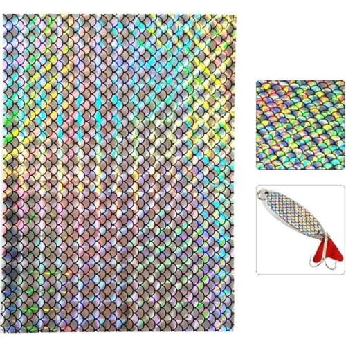 2021 New Fishing Lure Skin Fish Scale Sticker Holographic 10 Fishing Cards Stickers 7.5cm X 10cm