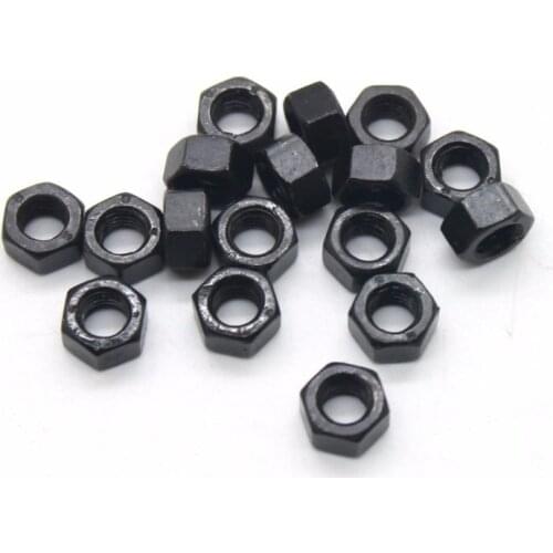 300pcs 100% New M3 Nut Hex Nut Grade 8.8 Black Stainless Carbon Steel Thread Nut High Strength Hex Nutsert