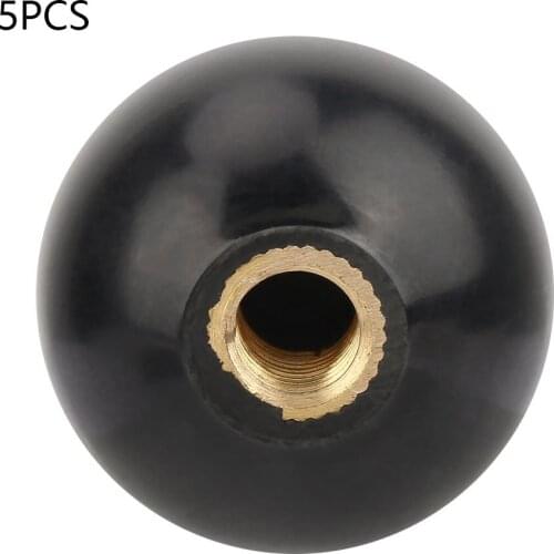5pcs BM10*32 Built in Copper Screw Nut Round Bakelite Ball Knob Handle Bakelite