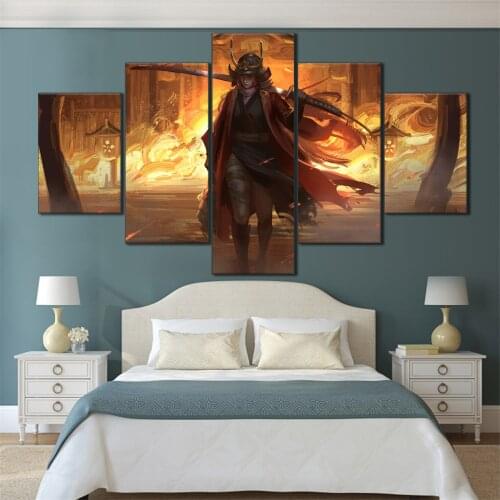 5 Pieces HD Canvas Painting Print Anime Beautiful Girl Picture For Modern Decorative Bedroom Living Room Home Wall Art Decor