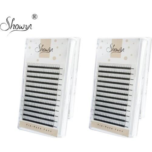 5Case0.07mm Eyelashes 3D Mink Lashes Premade Volume Fans Lash Russian Volume Eyelash Extensions Premade Lash Extension Faux Mink