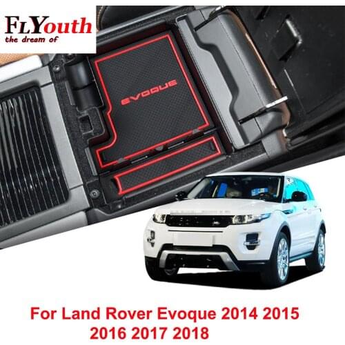 Car Central Armrest Box Storage Box For Land Rover Evoque 2014 2015 2016 2017 2018 Center Console Accessories Black Coin box