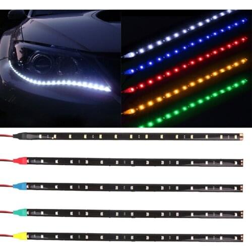 Car LED Strip Styling Decorative Ambient Light 30CM 15 SMD Lamp Waterproof LED T3EF