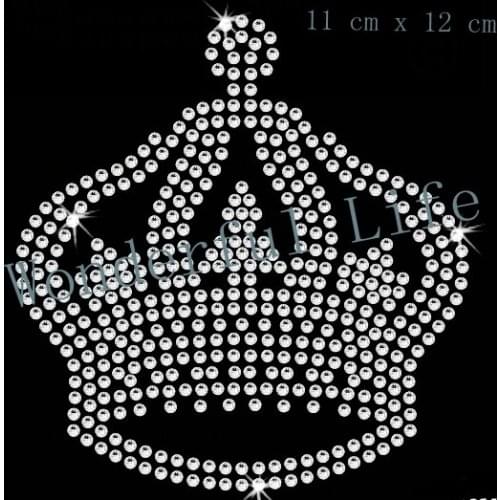 Free shipping Barron Crown Diamante Motif Rhinestone Transfer