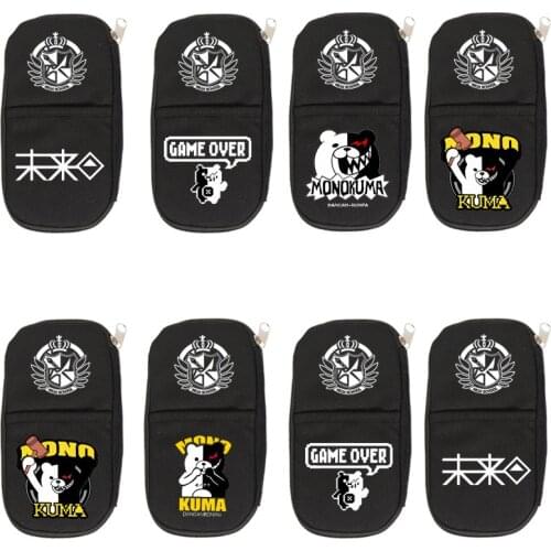Dangan Ronpa Danganronpa Cosplay Canvas Pencil Case Zipper Cartoon Cosmetic Make Up Bag Stationery Bag Gift